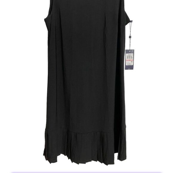 NWT Tommy Hilfiger Sleeveless Cocktail Shift Dress Women Sz 10 Black Pleated Hem - Picture 6 of 14